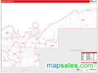 Alger County, MI Wall Map Zip Code