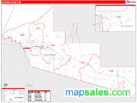 Gogebic County, MI Wall Map Zip Code