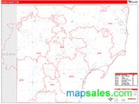 Iosco County, MI Wall Map Zip Code