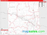 Livingston County, MI Wall Map