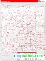 Oakland County, MI Wall Map Zip Code