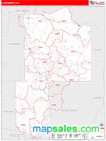 Cass County, MN Wall Map Zip Code
