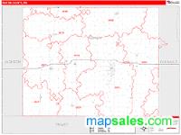 Martin County, MN Wall Map Zip Code
