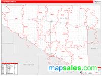 Renville County, MN Wall Map Zip Code