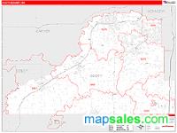 Scott County, MN Wall Map Zip Code