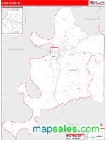 Adams County, MS Wall Map Zip Code