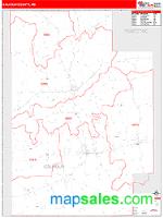 Calhoun County, MS Wall Map Zip Code