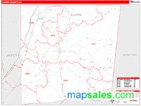 Clarke County, MS Wall Map