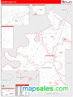 Coahoma County, MS Wall Map Zip Code