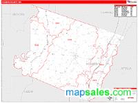 Holmes County, MS Wall Map Zip Code