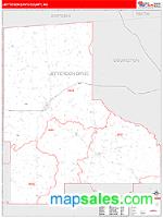 Jefferson Davis County, MS Wall Map Zip Code