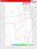 Lamar County, MS Wall Map Zip Code