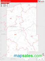 Lawrence County, MS Wall Map Zip Code
