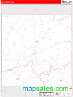 Leake County, MS Wall Map Zip Code