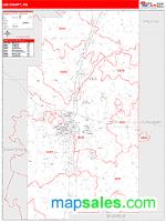 Lee County, MS Wall Map Zip Code