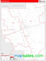 Marion County, MS Wall Map Zip Code