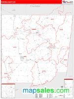 Monroe County, MS Wall Map