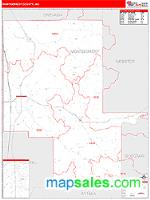 Montgomery County, MS Wall Map Zip Code