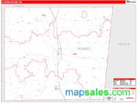 Noxubee County, MS Wall Map Zip Code