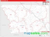 Simpson County, MS Wall Map Zip Code