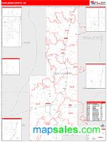 Sunflower County, MS Wall Map Zip Code