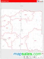 Bates County, MO Wall Map