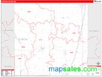 Clinton County, MO Wall Map Zip Code