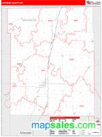 Harrison County, MO Wall Map Zip Code