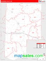 Montgomery County, MO Wall Map Zip Code