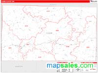 Ozark County, MO Wall Map Zip Code