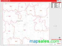 Sullivan County, MO Wall Map Zip Code