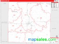 Vernon County, MO Wall Map Zip Code