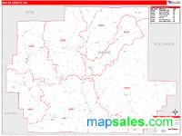 Wayne County, MO Wall Map Zip Code