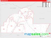 Carbon County, MT Wall Map Zip Code