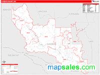Sanders County, MT Wall Map Zip Code