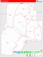 Valley County, MT Wall Map Zip Code