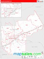 Yellowstone County, MT Wall Map Zip Code