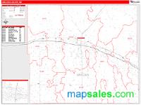 Lincoln County, NE Wall Map Zip Code