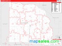 Saunders County, NE Wall Map Zip Code