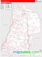 Grafton County, NH Wall Map Zip Code