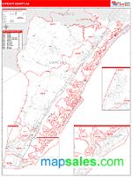 Cape May County, NJ Wall Map Zip Code