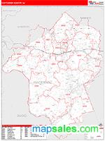 Hunterdon County, NJ Wall Map Zip Code