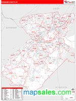 Middlesex County, NJ Wall Map Zip Code