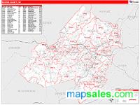 Morris County, NJ Wall Map Zip Code
