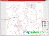 Chemung County, NY Wall Map Zip Code