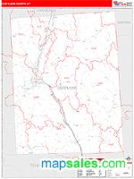 Cortland County, NY Wall Map Zip Code