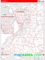 Erie County, NY Wall Map Zip Code