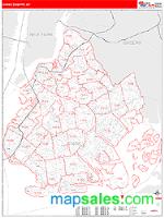 Kings County, NY Wall Map Zip Code