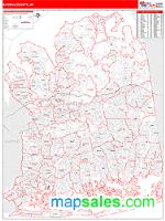 Nassau County, NY Wall Map Zip Code