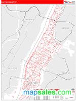 New York County, NY Wall Map Zip Code